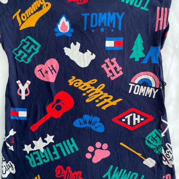 Tommy Hilfiger Toddler Dress / Long Top Size 3 – Navy Logo Print - Picture 2 of 5